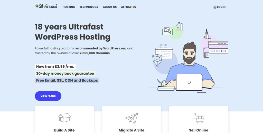 Siteground Review - Ultra Fast wordpress hosting service - Towhs